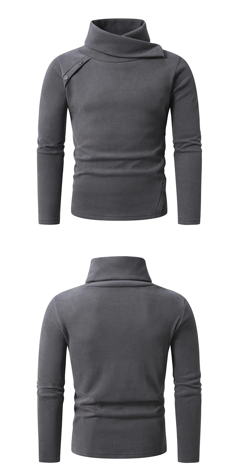 2026 Neuer Herren-Rollkragenpullover in Weiß, britischer schwarzer Pullover, asiatische Größen M-4XL. Graue Pullover