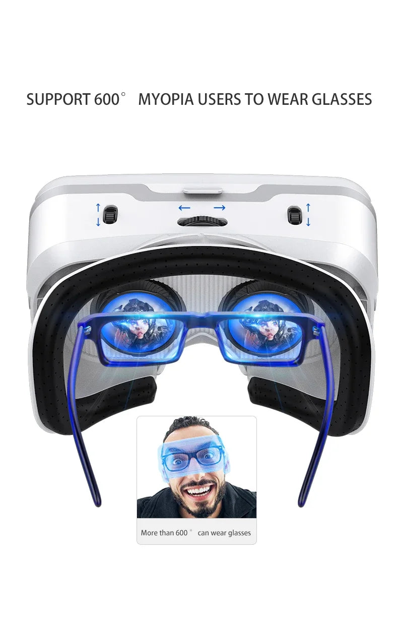 VR Shinecon 10.0 Helm 3D-Brille Virtual Reality Headset für Smartphones VR-Brille Videospiel Fernglas