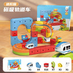 Magnetisches Bullet Train Set für Kinder mit elektrischer Lokomotive, DIY-Gleisbausteinen, pädagogischem MINT-Bauspielzeug, Geburtstagsgeschenk