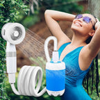 Tragbare Campingdusche mit Digitalanzeige 4000mAh Verbesserte wiederaufladbare elektrische Duschpumpe Camping Strand Wohnheim