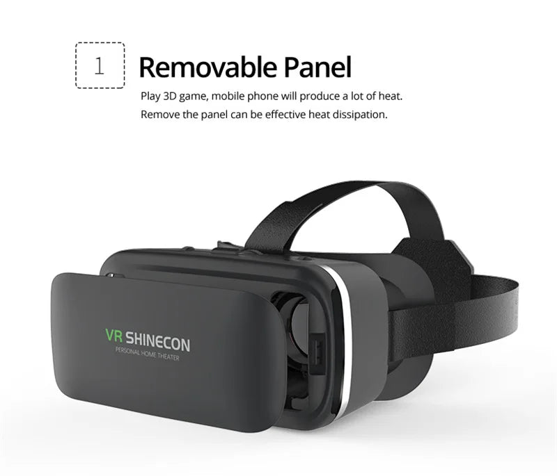 VR Shinecon 10.0 Helm 3D-Brille Virtual Reality Headset für Smartphones VR-Brille Videospiel Fernglas