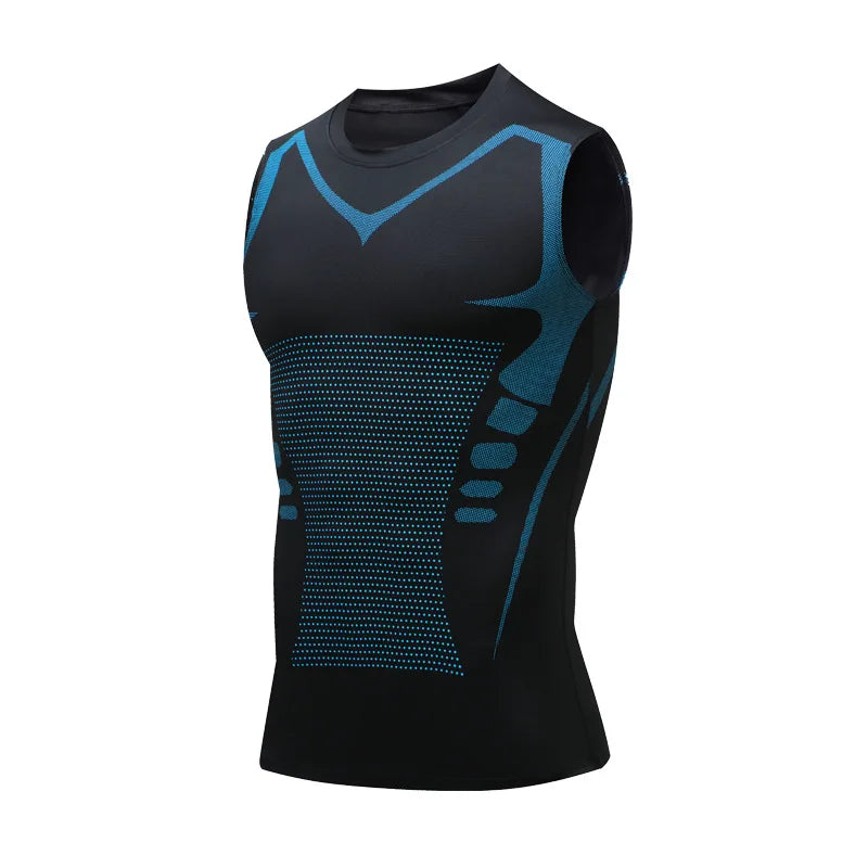Kompressions-Tanktop Herren Gym-Shirt Ärmellos Schnelltrocknend Bedruckte Sportbekleidung Herren Fitness Bodybuilding Weste Workout Muskel-Top