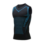 Kompressions-Tanktop Herren Gym-Shirt Ärmellos Schnelltrocknend Bedruckte Sportbekleidung Herren Fitness Bodybuilding Weste Workout Muskel-Top
