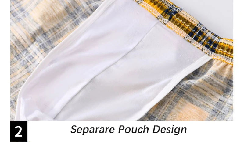 100 % Baumwolle Fashion Boxershorts Herren Unterwäsche Jugend Atmungsaktive Bequeme Locker Unterhose Klassische Karierte Pfeilhose Homewear