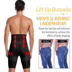 Herren Body Shaper Bauchkontroll-Shorts Shapewear Bauchmieder Boxer Slips Hohe Taille Schlankheitsunterwäsche Bein Kompressionshose