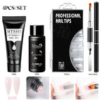 24-teiliges Set 20ml Poly Nail Extension Gel Kit Mini-UV-Lampe Versiegelung mit Basislack Überlack Professionelles Poly-UV-Nagelgel-Kit Starter-Kit