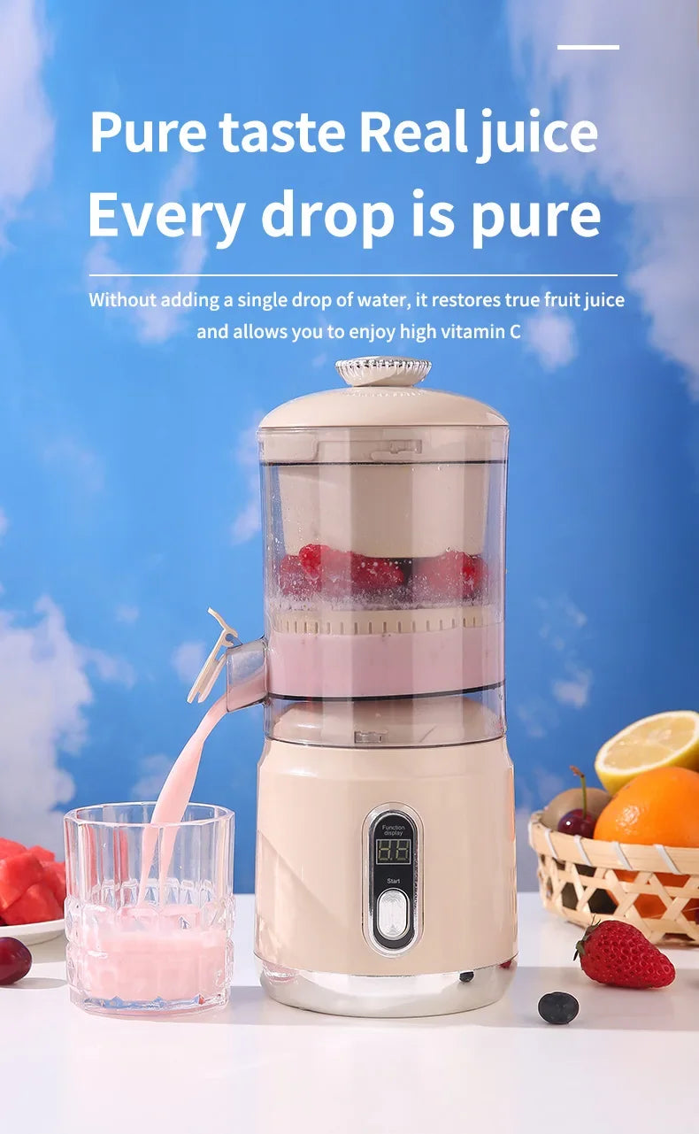 Elektrische Orangenpresse Tragbarer Zitrusentsafter Fruchtsaftpresse Fruchtfleischabscheider Entsafter USB-Ladefunktion 600 ml Smoothie-Mixer