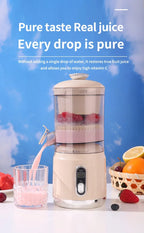 Elektrische Orangenpresse Tragbarer Zitrusentsafter Fruchtsaftpresse Fruchtfleischabscheider Entsafter USB-Ladefunktion 600 ml Smoothie-Mixer