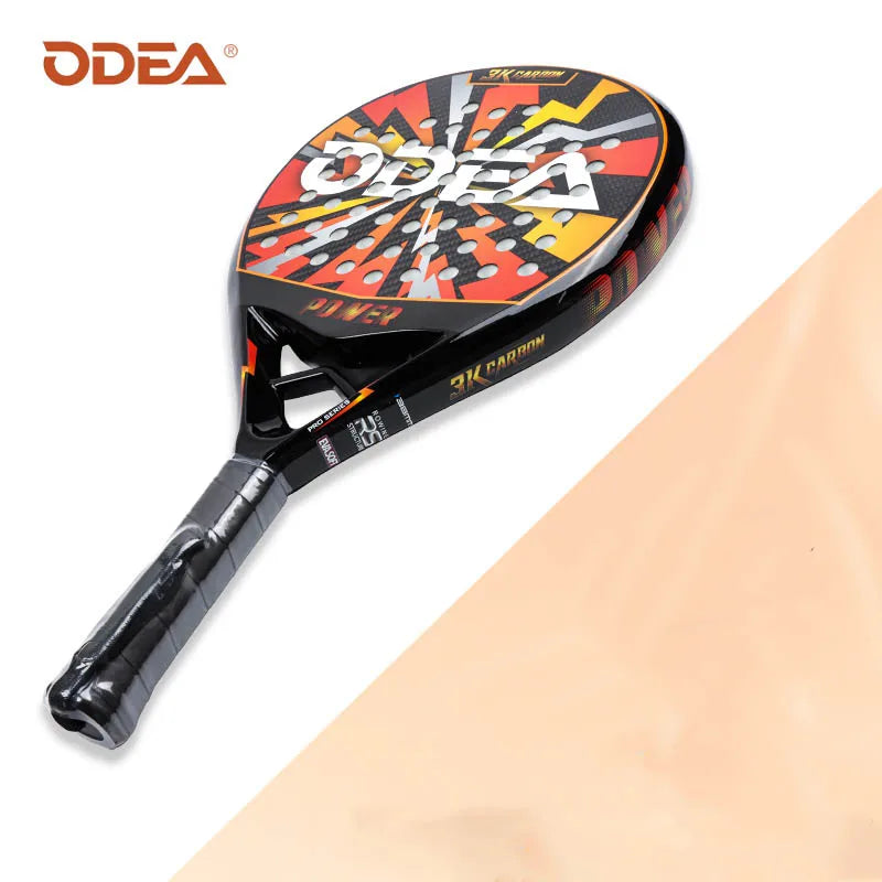 ODEA Beach Tennis Schläger Vollcarbon Rauhe Oberfläche Outdoor Sport Schläger Für Herren Damen Erwachsene Fortgeschrittene Spieler 3K 18K