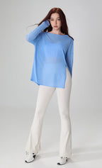 Atmungsaktives langärmliges Yoga-Cover-up, leichtes, schnell trocknendes Lauftop für Damen, lockere Passform, schlicht, Sport, Fitness, Outdoor, Freizeit