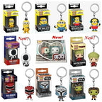 2026 Funko Schlüsselanhänger Ranger Rot Blau Pink Minion Kevin Otto Stuart Spider Spot Vash Ahsoka Inuyasha Homer Sam Sally Figuren Spielzeug