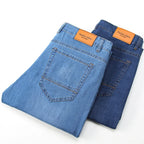 Herrenhose Büro Business Jeans Herren Klassische Blau Schwarz Baumwolle Stretch Straight Denim Hose Herren Marken Hosen