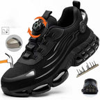 Herren Arbeitsschuhe Drehverschluss-Arbeitssneaker Schutzschuhe Industrie-Sicherheitsschuhe Durchtrittsicher Anti-Smash Stahlkappen-Schuhe