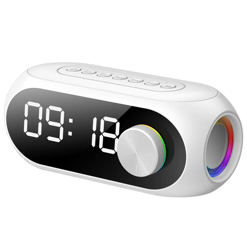 Radiowecker FM Bluetooth Lautsprecher Tragbarer Subwoofer Caixa De Som Sound Box Musik Drahtlose Mini Tieftöner Bocina Lampensäule