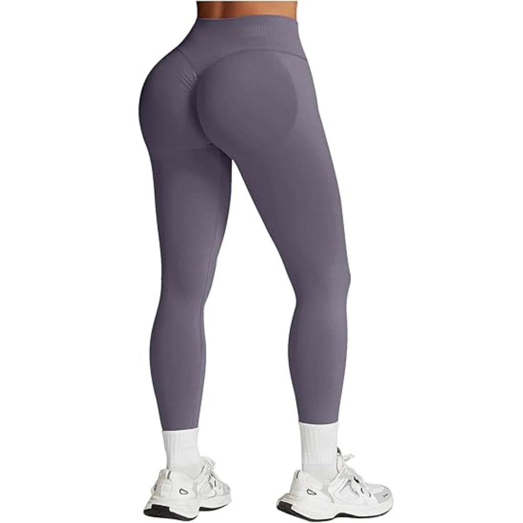 Nahtlose Damen-Yogahose mit festem Bund, dreifachem Bund, sexy, hüfthebend, enge Sporthose, Fitness-Trainings-Yogahose