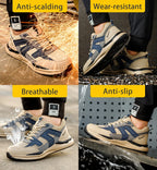 Sicherheitsschuhe Herren mit Stahlkappe Anti-Smash Arbeitsschuhe Sneaker Leicht Stichschutz Unzerstörbare Schuhe Dropshipping