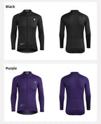 XINTOWN Herren Langarm-Radtrikot, Rennbekleidung für Frühling/Sommer, Export-Fahrradbekleidung, einfarbiges Langarm-Oberteil