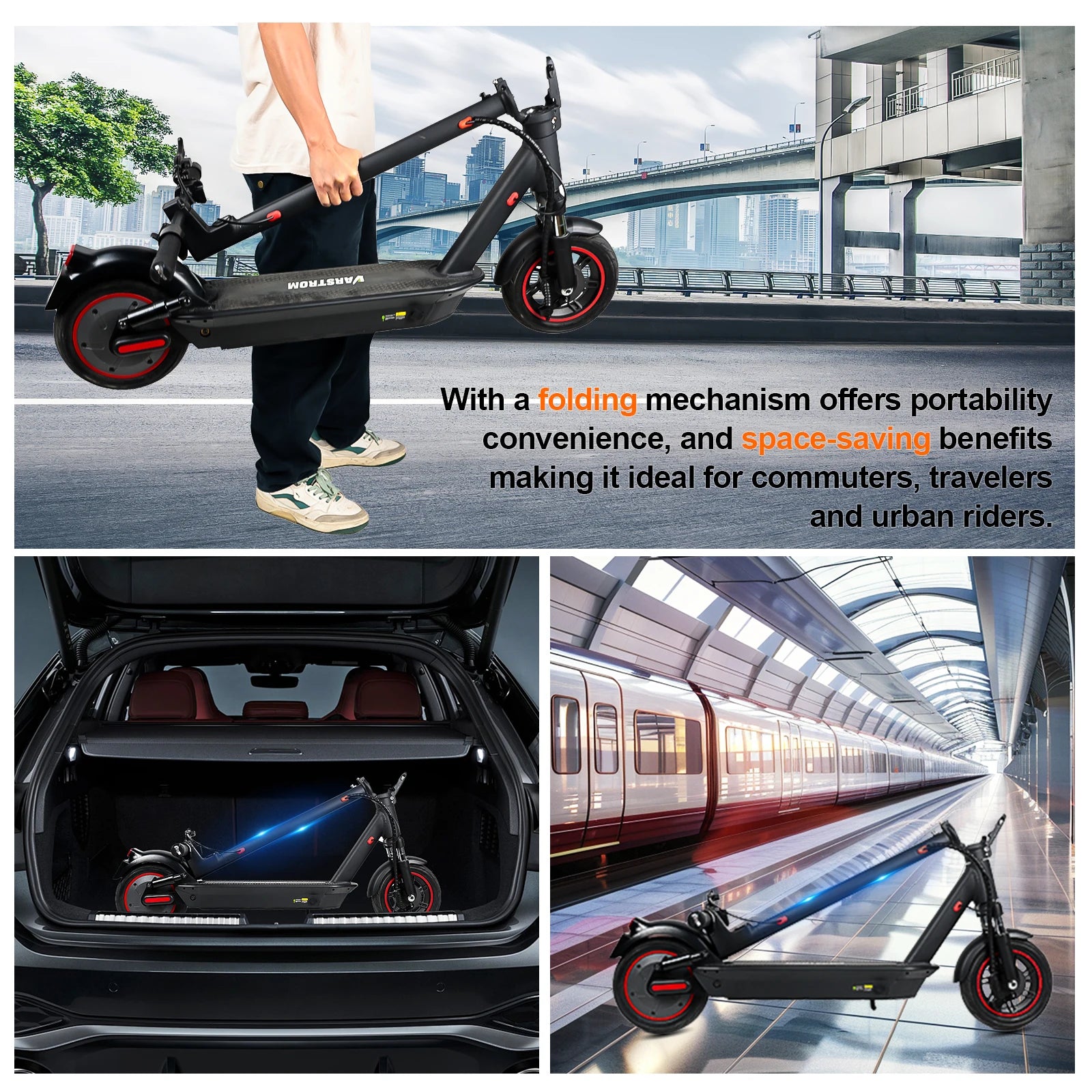E-Scooter für Erwachsene Höchstgeschwindigkeit 35km/h E-Roller 500W (Spitze 750W) Elektroroller für Erwachsene