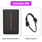 3760+ 3D/AAA-Spiele für PS4/PS3/PS2/Switch/WII/WIIU/N64/DC etc. Tragbare 500GB Launchbox Externe Gaming-Festplatte für Windows PC