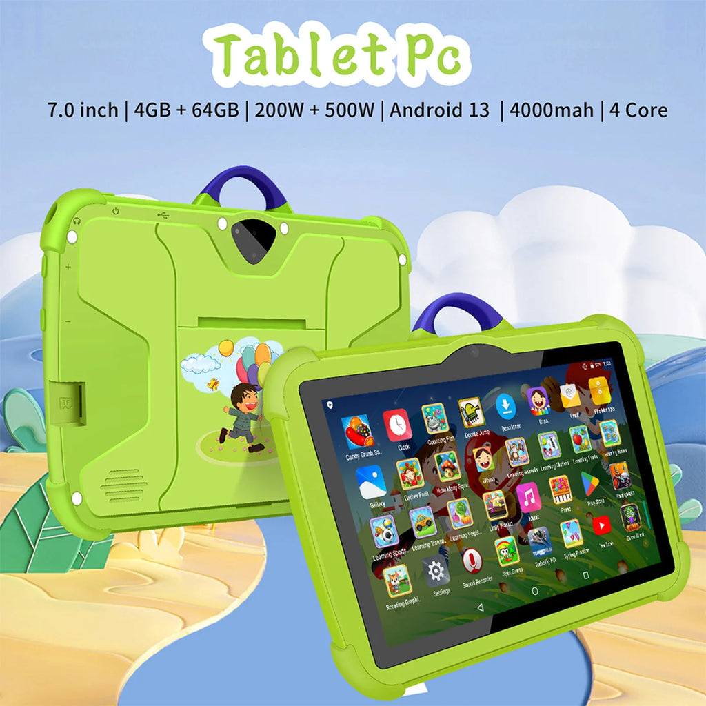 Neues 5G WIFI 7 Zoll Android Kinder-Tablet Quad Core 4GB RAM 64GB ROM Dual-Kameras Günstiges und einfaches Kindergeschenk Tablet PC