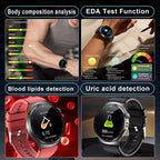2026 Neue Mikrophysikalische Untersuchung Gesundheits-Smartwatch Herren EKG Harnsäure Lipide Blutdruck BT Anruf Smartwatch Für Android IOS