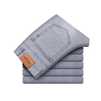 Herrenhose Büro Business Jeans Herren Klassische Blau Schwarz Baumwolle Stretch Straight Denim Hose Herren Marken Hosen