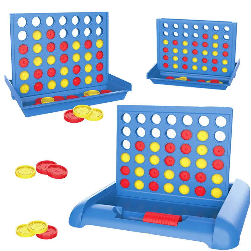 Klassisches 4-Gewinnt-Brettspiel, 4 in einer Reihe, 2 Spieler, Strategie-Puzzle-Spielzeug für Familien, Kinder, Erwachsene, robustes Kunststoffgitter-Set