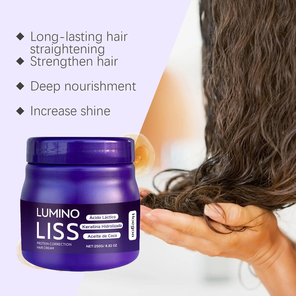 250g Keratin-Glättende Haarmaske Haare wiederherstellen, weicher machen, Glanz verleihen, Glätteisen Tiefenreparatur-Conditioner für trockenes, geschädigtes, krauses Haar