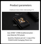 Brandneues 54-teiliges schwarz-goldenes Plastik-Spielkarten-Foliensatz Poker Magic Tool Party Tabletop Spiel