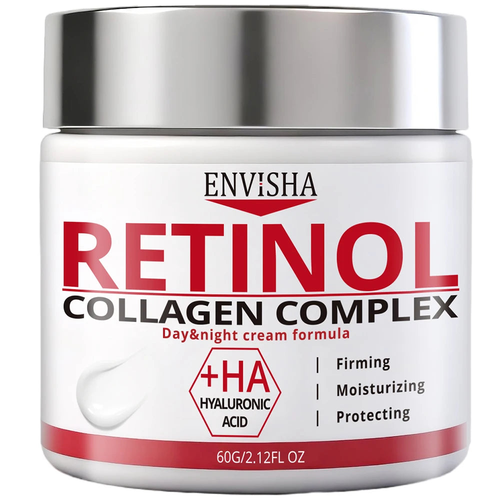 ENVISHA Retinol-Kollagen-Creme Gesichtspflege Anti-Aging-Falten Tiefenhydratation Feuchtigkeitsspendende Hautgesundheit Aufhellende Exfoliation