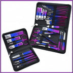 6-18-teiliges Set Professionelles Maniküre- & Pediküre-Kit aus Edelstahl Präzise Nagelpflege mit Reiseetui mit Nagelknipser Schere