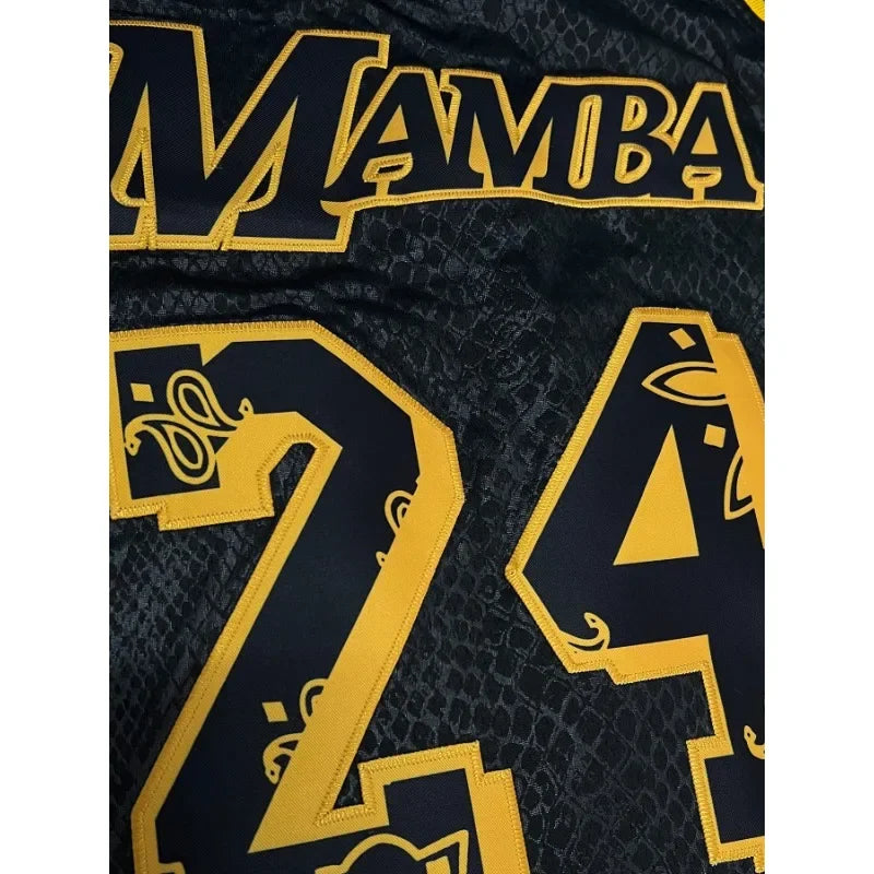 Herren ärmelloses Basketballtrikot, Schlangenhaut-Weste mit gesticktem Schriftzug, locker sitzend, Sportuniform für Herrenbekleidung im Sommer