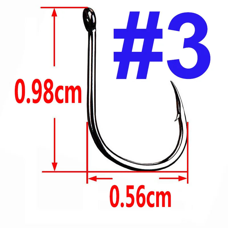 100/50/25 Stück Iseama Karpfenangelhaken, Offset Circle Hook, Einzel-Fliegenangelhaken, Widerhaken, Meeresangelhaken, Zubehör