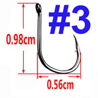 100/50/25 Stück Iseama Karpfenangelhaken, Offset Circle Hook, Einzel-Fliegenangelhaken, Widerhaken, Meeresangelhaken, Zubehör