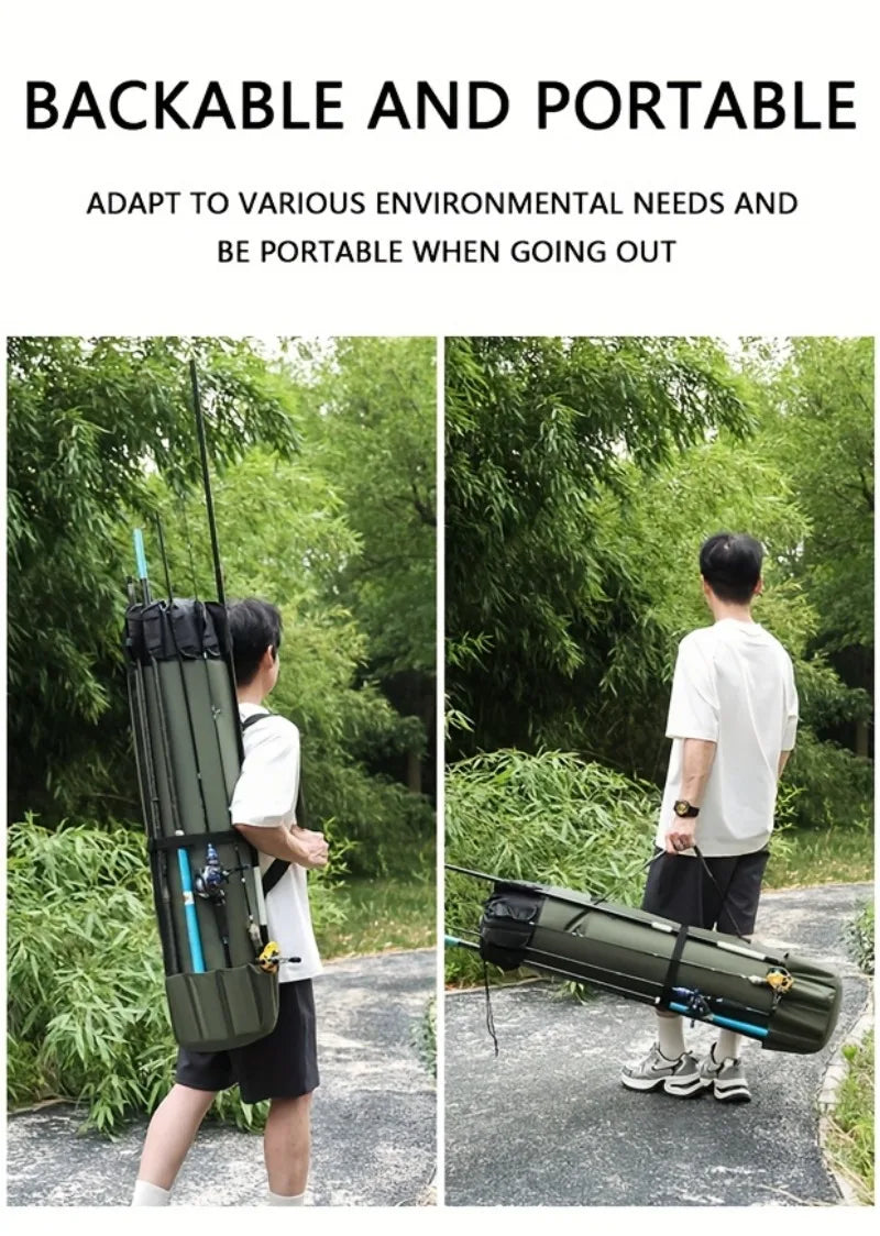 Angeltaschen Robust Faltbar Angeltasche Multifunktional Große Kapazität Hochwertige Rutenhülle