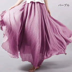 Neue 2020 Damen Leinen Baumwolle Lange Röcke Elastische Taille Plissierte Maxi Röcke Strand Boho Vintage Sommer Röcke Faldas Saia