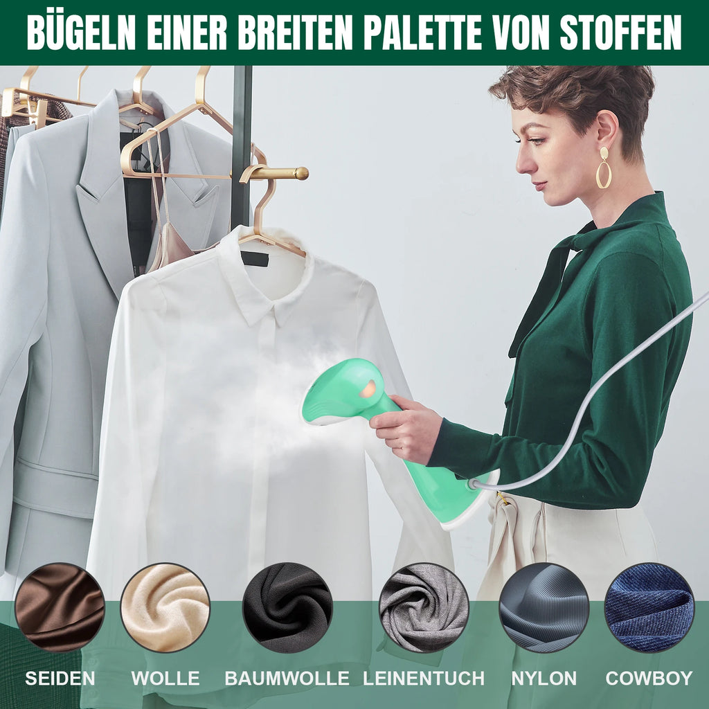 BRIEFNESS 2000W Handdampfer für Kleidung, 30s Aufheizzeit, Tragbarer Faltenentferner für Kleidung, Reise-/Heimgebrauch, Schnelles Dampfbügeleisen