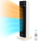 Aigostar Energiespar-Heizlüfter mit Thermostat, 2000W PTC Keramik-Heizlüfter mit Fernbedienung, 70° Oszillation, 4 Modi