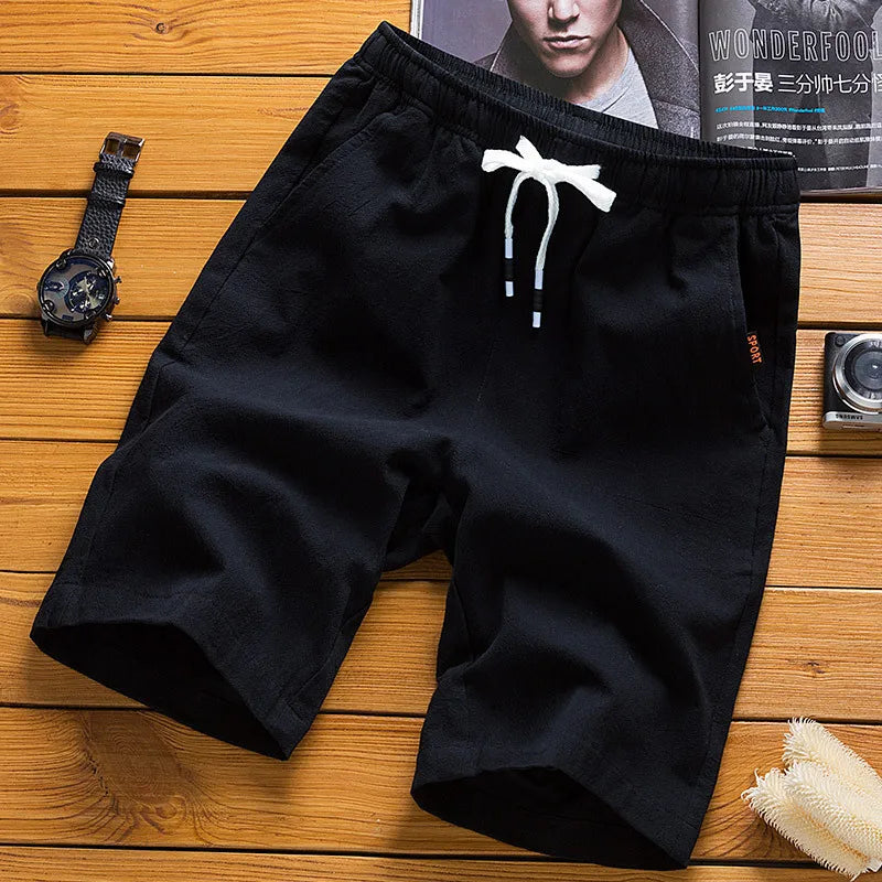 Herren-Sommer-Freizeithose in großen Größen, Strandhose, Laufhose, gerade kurze Hose, dünne Jogginghose, Freizeit-Loose-Shorts