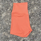 Sexy einfarbige Damen-Fitness-Sportshorts, hohe Taille, athletische Yoga-Shorts, Bein-Radfahren, umfassendes Training, Jogging, Squat-Proof