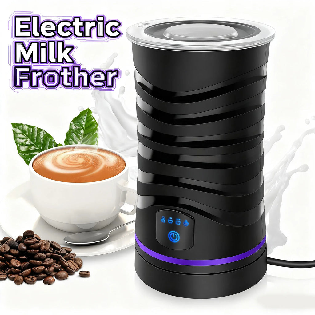Milchaufschäumer Elektrisch 4 in 1 - Automatische Milchaufschäumer 600ml Große Kapazität Milchdampfer Geräuscharmer Betrieb Milchwärmer und -erhitzer