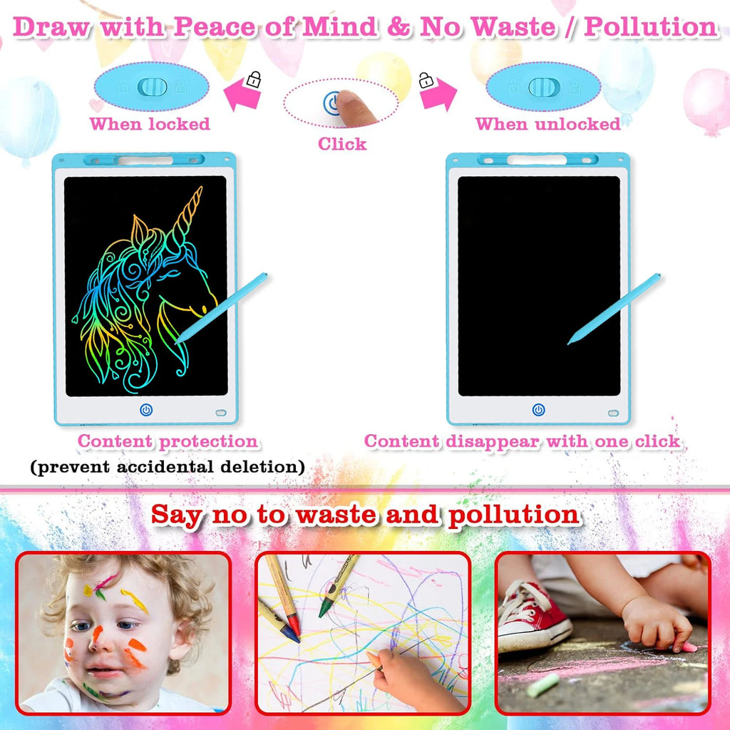 8.5/10/12 Zoll LCD-Schreib-/Grafiktablett für Kinder von 3-8 Jahren, wiederverwendbares magisches Zeichenbrett mit Stylus, löschbares Doodle-Pad-Spielzeuggeschenk