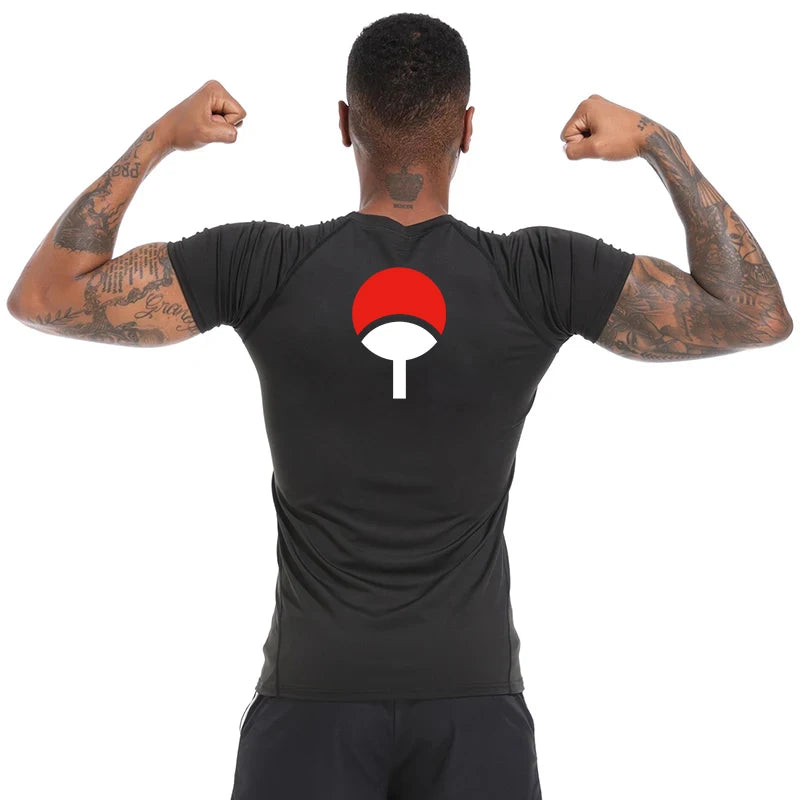Grafische Kompressionsshirts für Herren, athletisch, schnell trocknend, Rash Guard, dehnbar, Baselayer, Unterhemden, Fitnessstudio, Workout, Lauf-T-Shirt-Oberteile