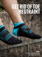 WRELS Zehensocken Laufsocken für Herren Damen Atmungsaktive Fünf-Finger-Socken Hochleistungs-Sport-Fünf-Zehen-Socken