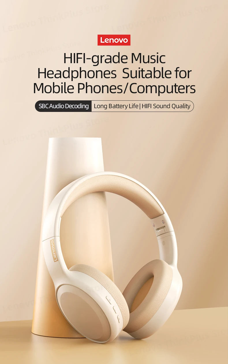 Choice Lenovo th30 kabellose Kopfhörer Bluetooth-Ohrhörer 5.0 faltbares Headset Sportkopfhörer Gaming Fone Bluetooth-Ohrhörer