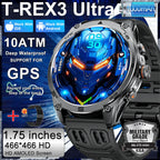 T-Rex 3 ULtra Military Grade 1000mAh Battery Smart Watch 10ATM Waterproof GPS call AMOLED HD Men 100+Sports 2025 New Smart watch