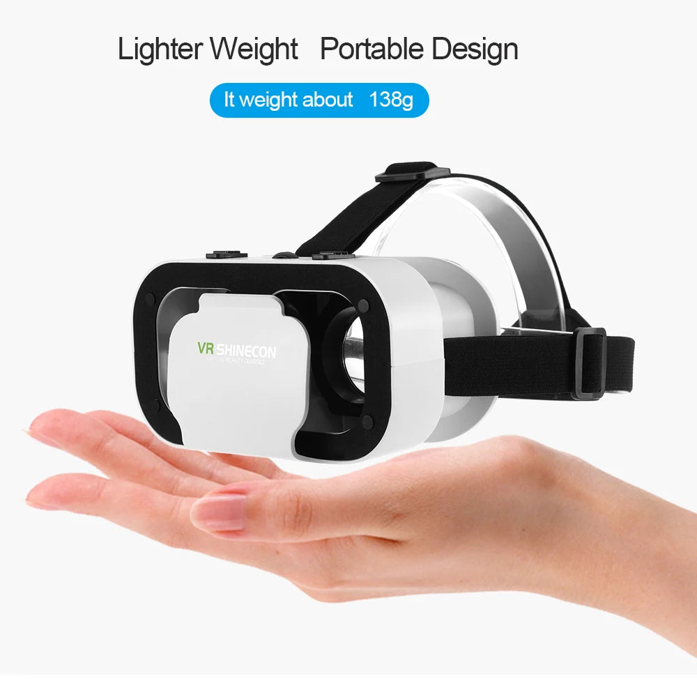 Shinecon 3D VR Brille Virtual Reality Viar Goggles Headset Geräte Smart Helm Linsen für Handy Mobil Smartphones Viewer