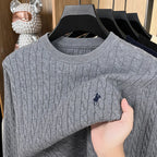 Luxus Herrenmarke Frühling Hochwertiger Strickpullover Rundhals Jacquard-Stickerei Langarm Pullover Freizeit Mode Herren C