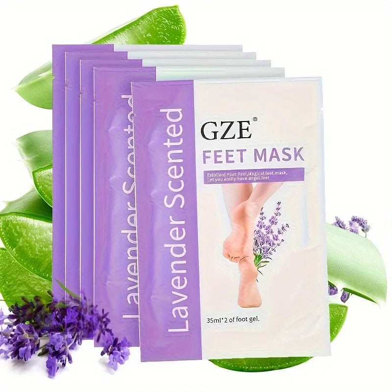 GZE Fußpeelingsmaske Hautpeeling Fußmasken für trockene, raue, rissige Fersen, Hornhaut, abgestorbene Hautentfernung – Fußpeeling-Maske