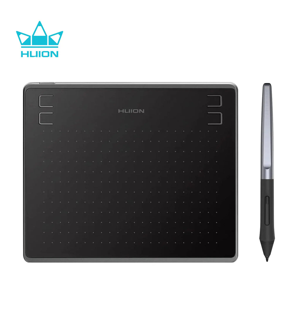 HUION HS64 Grafiktablett 6 Zoll Zeichentabletten Digitales Stift-Pad Schreib- und Zeichentafel 8192 Stifte für Android Windows Mac Laptop